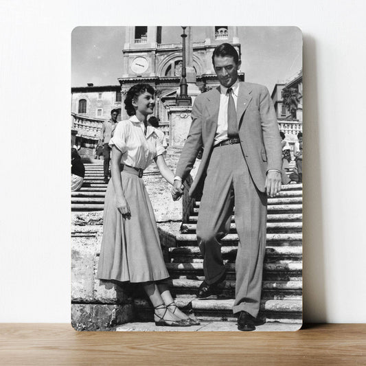 Audrey Hepburn Model Black and White | Metal Wall Sign