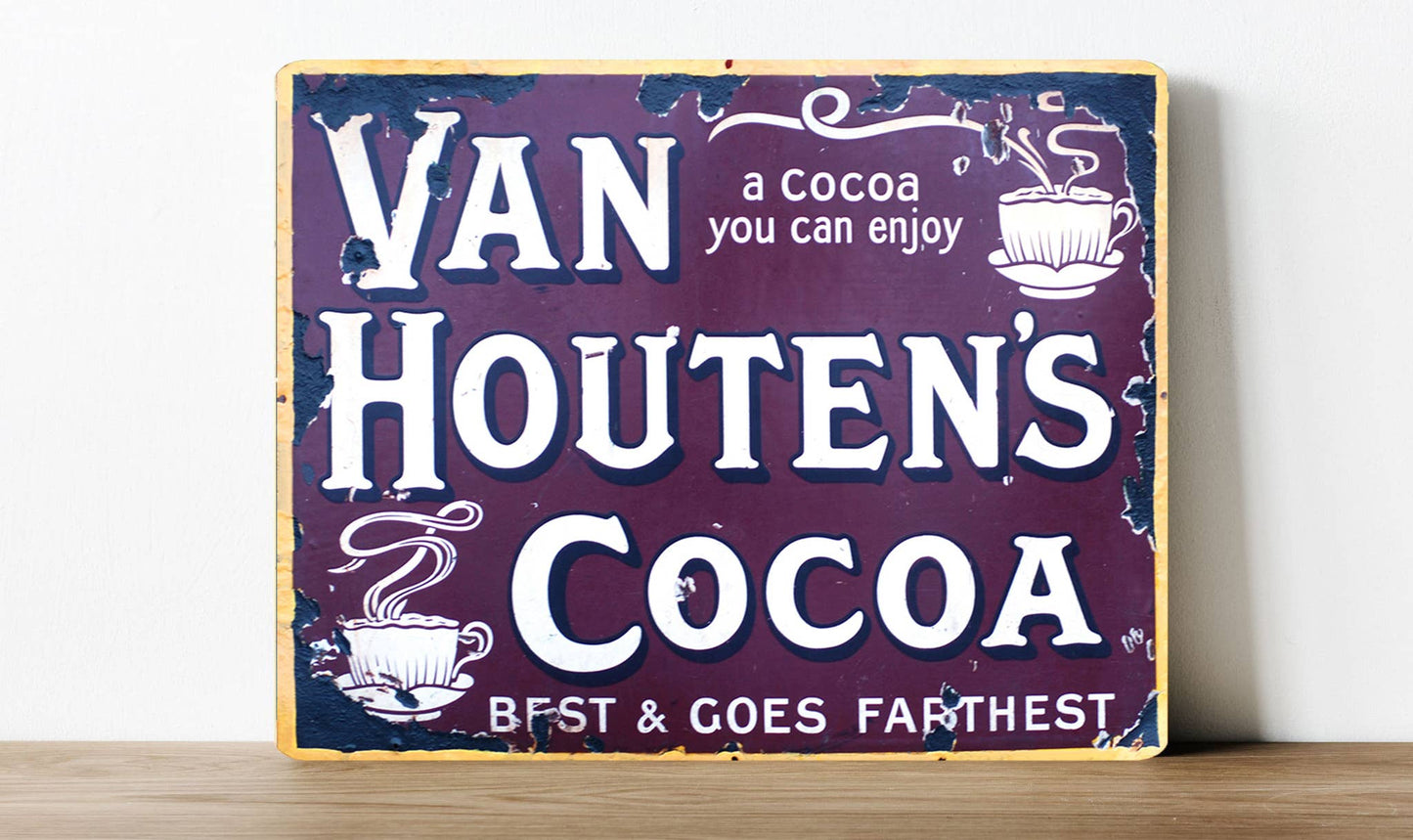 Van Houtens Cocoa | Metal Sign Plaque
