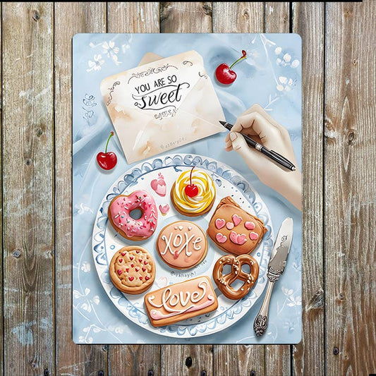 Biscuit Lover Watercolour Spring | Metal Sign Plaque