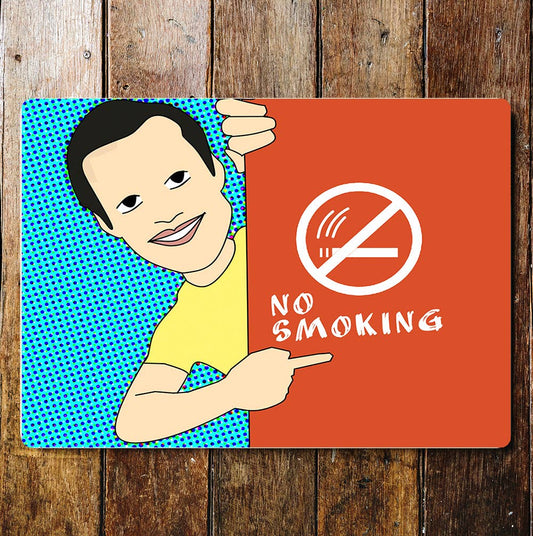 No smoking man wall art | Metal Sign Plaque