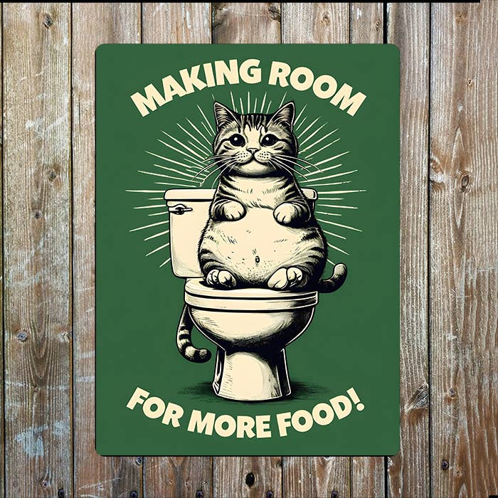 Miking Room For More Food Bathroom | Metal Sign Plaque