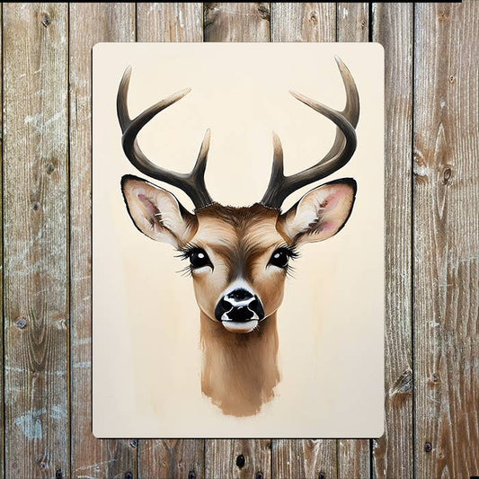 Stage Deer Head | Farm Farmhouse | Metal Sign Plaque