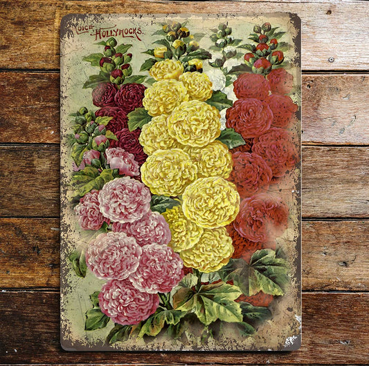 Vintage Seed Packet Botanical | Metal Wall Sign Plaque