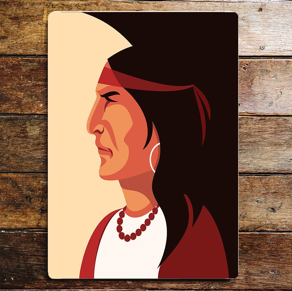 Indian Man Portrait | Metal Sign plaque