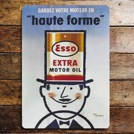 Esso Extra Motor Oil | Metal Advertising Wall Sign