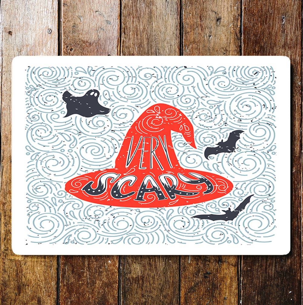 Halloween Witch Hat | Metal Wall Sign Plaque