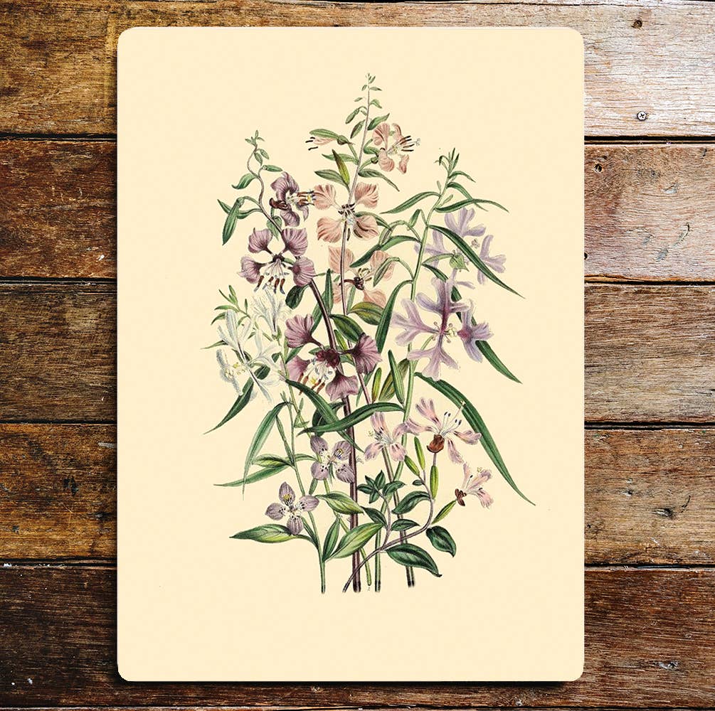 Wild flower nature wall art | Metal Sign Plaque
