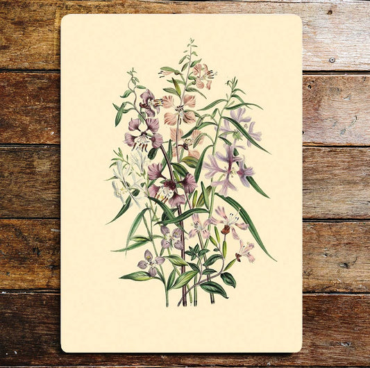 Wild flower nature wall art | Metal Sign Plaque