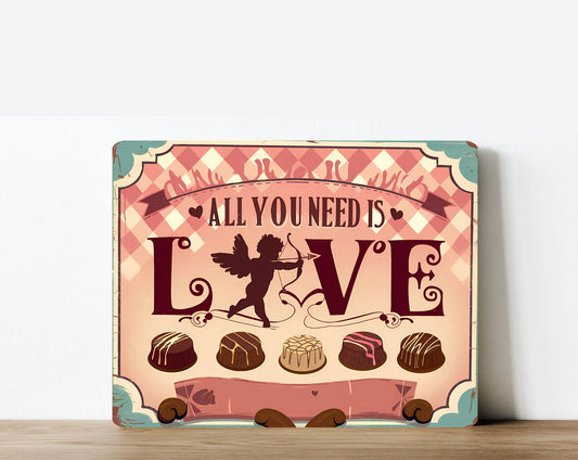 All you need is love | Metal Sign Plaque