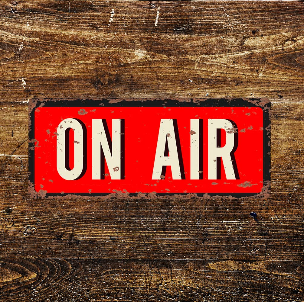 On Air Recording Sign Live Music - | Metal Sign