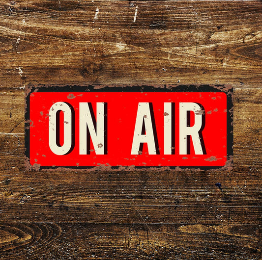 On Air Recording Sign Live Music - | Metal Sign