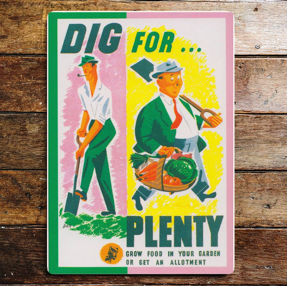Dig For plenty grow food garden | Metal Sign