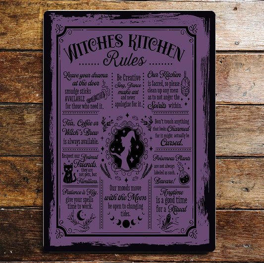 Witches kitchen rules Spiritual Art | Metal Sign Plaque