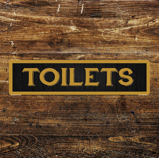 Toilet Pub Bar Door | Metal Long Sign Plaque
