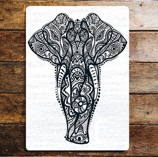 Elephant pattern wall art | Metal Sign Plaque
