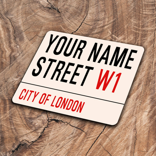 Personalised Your Name London Street Sign Metal Sign