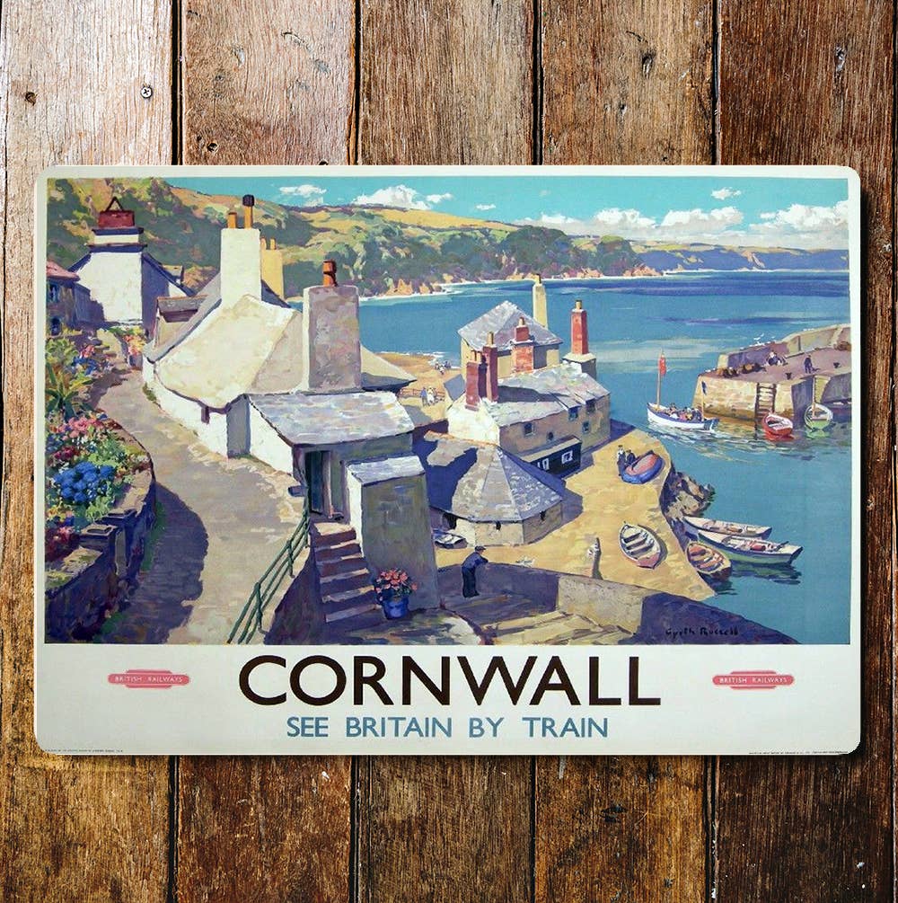 Cornwall See Britain By Train Harbour | Metal Wall Sign