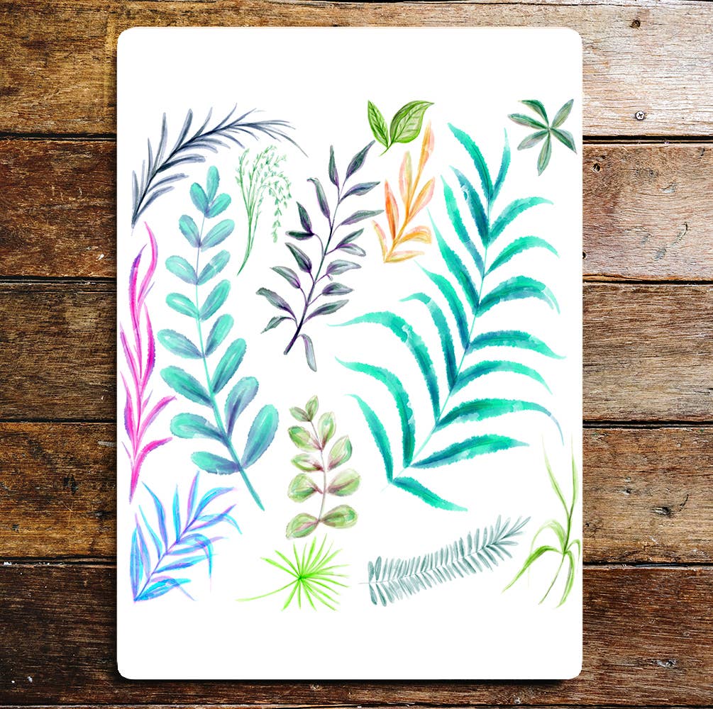 Nature Art Plant Leaves | Metal Sign Plaque