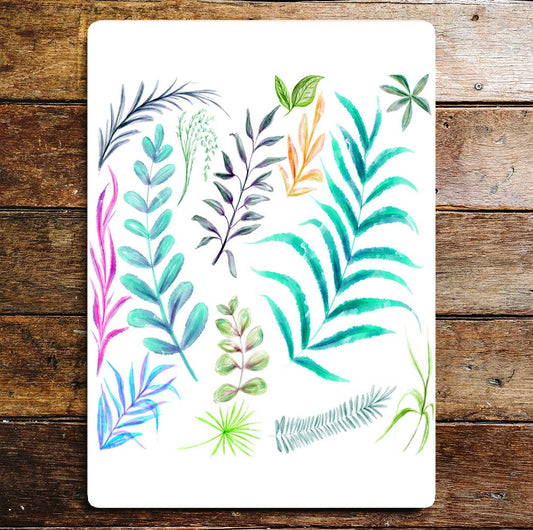 Nature Art Plant Leaves | Metal Sign Plaque