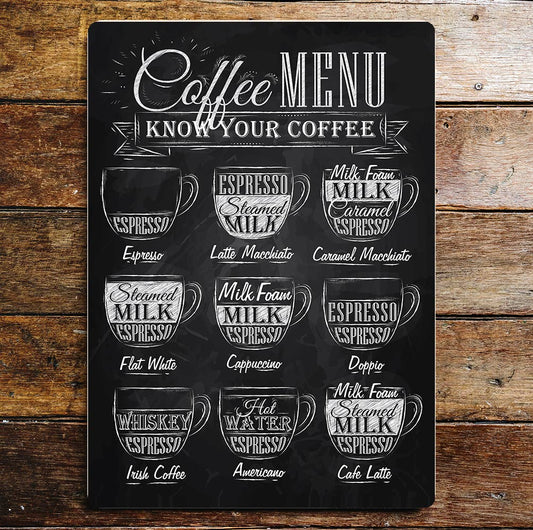 Love Coffee Shop Lifestyle Notice Art | Metal Sign Plaque