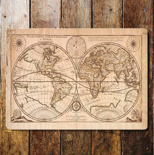 World Map Vintage | Metal Sign