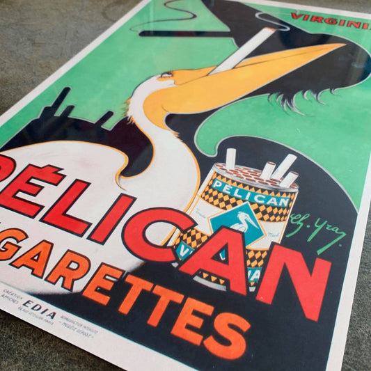 Pelican Cigarettes Metal Advertising Wall Sign