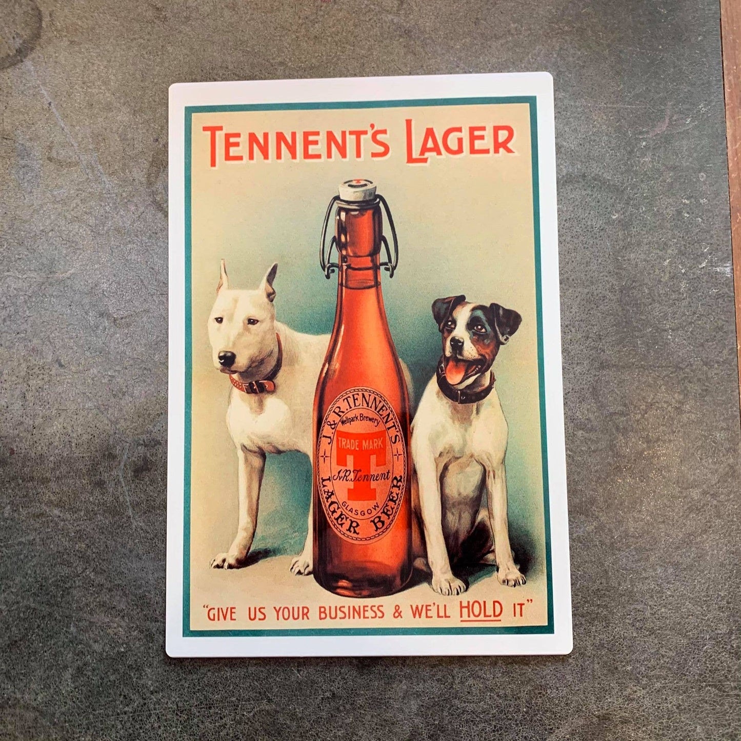 Tennents Lager Give Us Metal Sign
