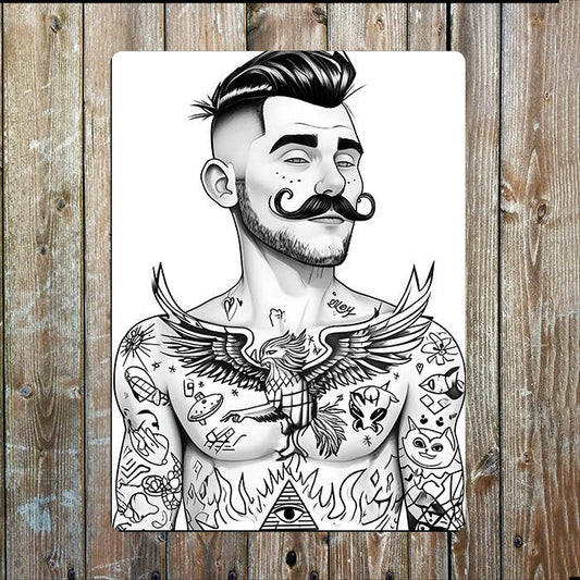 Sailor Man Tattoo Seas Nautical Metal Sign Plaque