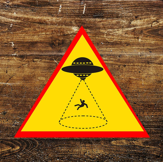 UFO Alien Spaceship triangle | Metal Sign Plaque