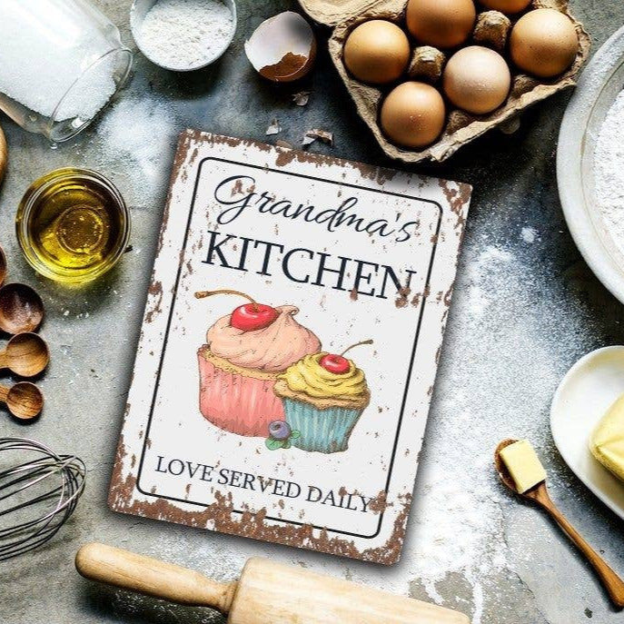 Grandma kitchen Sign Personalised | Metal Sign
