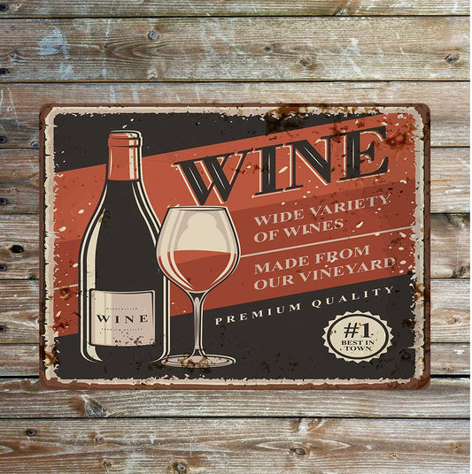 Premium Quality Wine Metal Sign Plaque