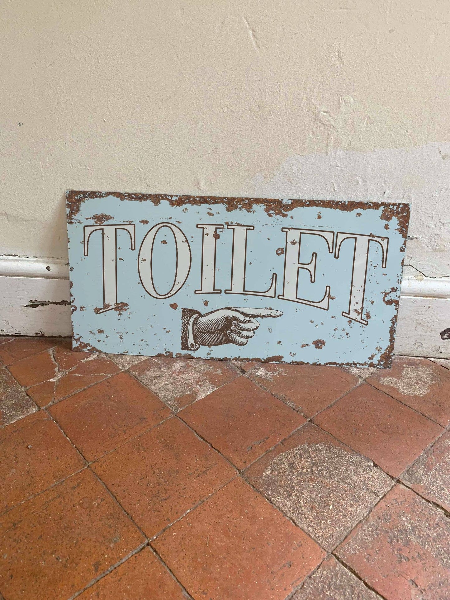Toilet Arrow Pointing option | Metal Sign