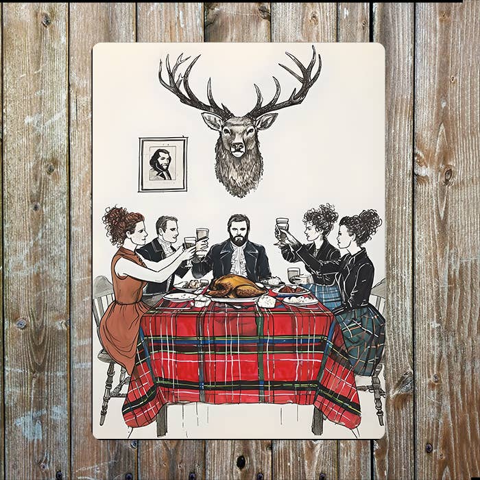 Party Tartan | Scottish Scotland | Metal Sign Plaque