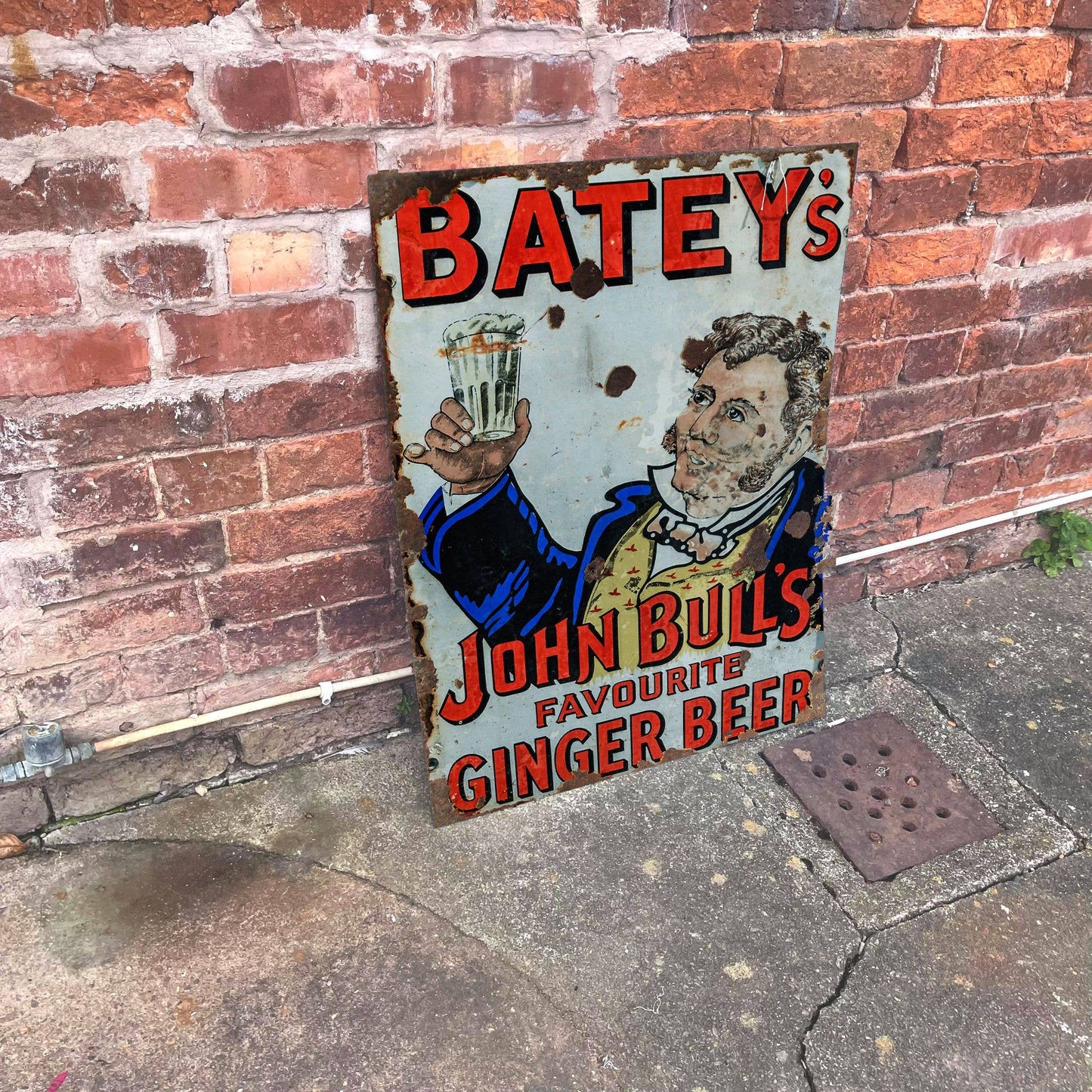 Batey's Ginger Beer | Metal Advertising Wall Sign