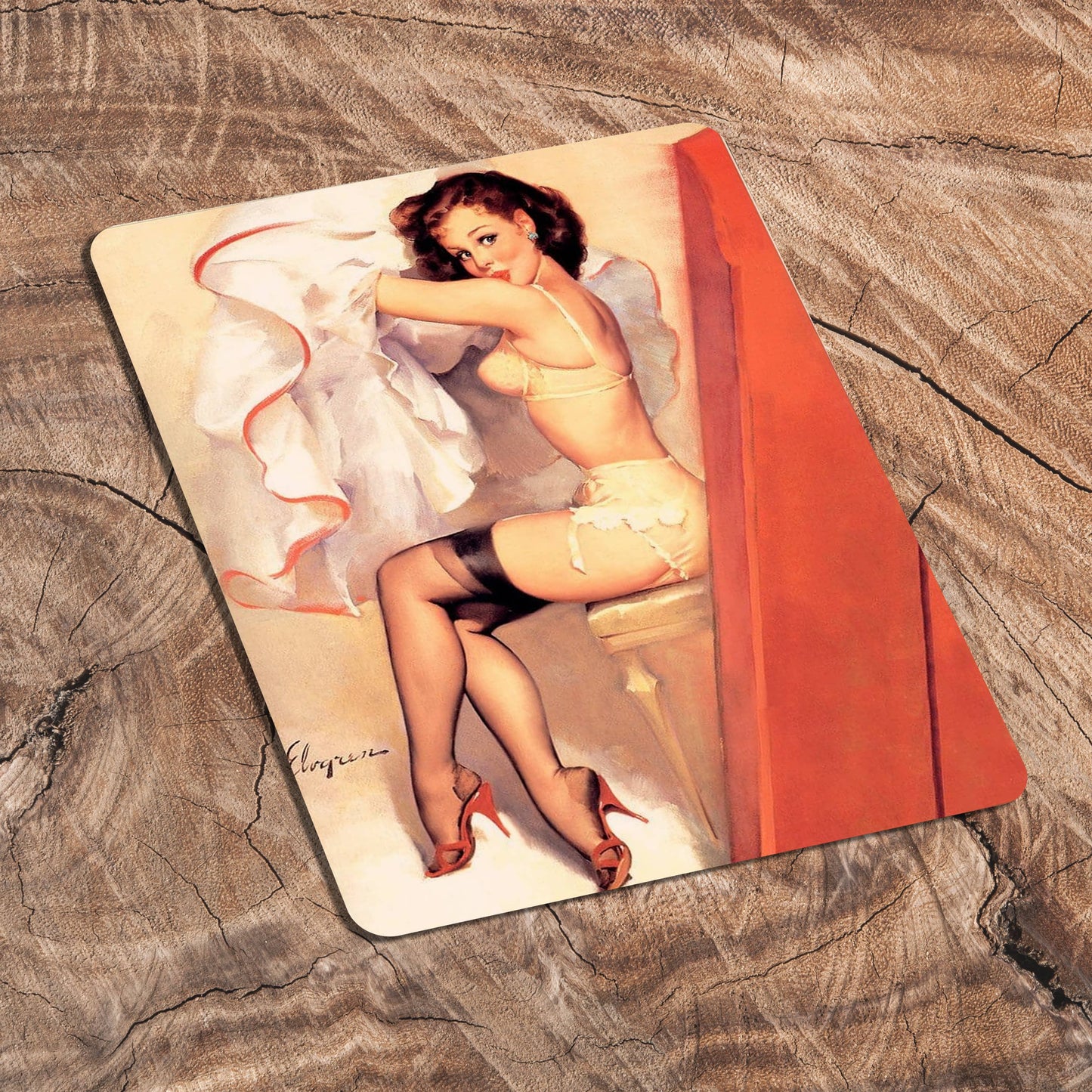 Pin Up Girl Dressing Room Metal Art Wall Sign
