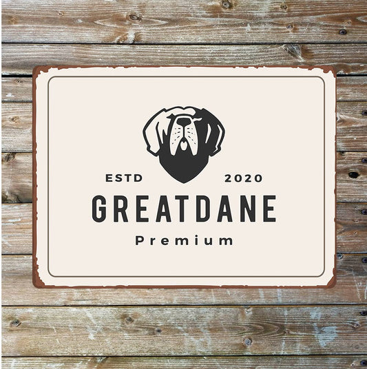 Greatdane dog vintage premium | Metal Sign Plaque