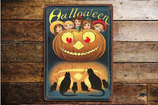 Happy Halloween Pumpkin | Metal Vintage Wall Sign