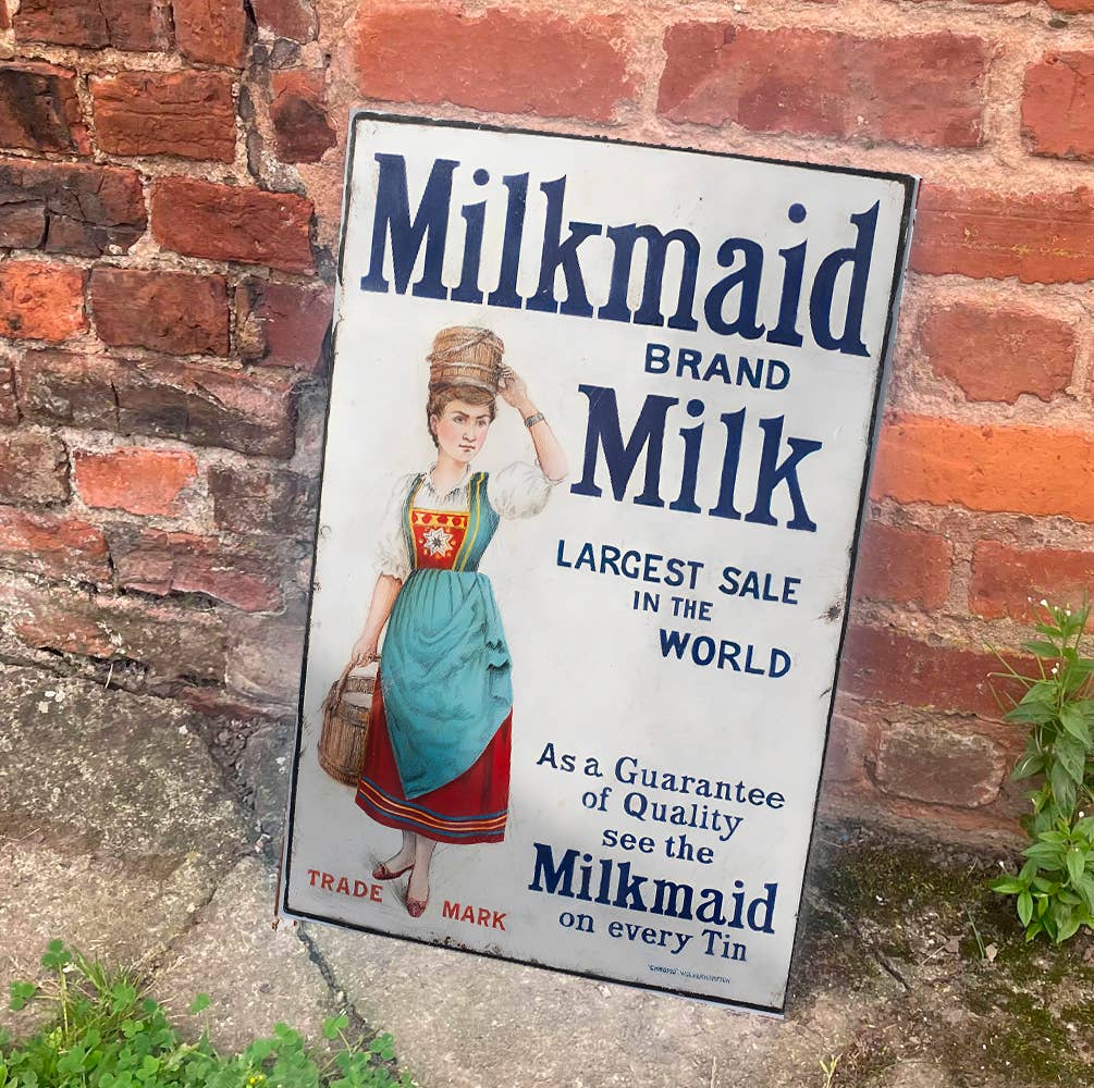 Milkmaid Brand Milk Largest Sale | Metal Sign Plaque