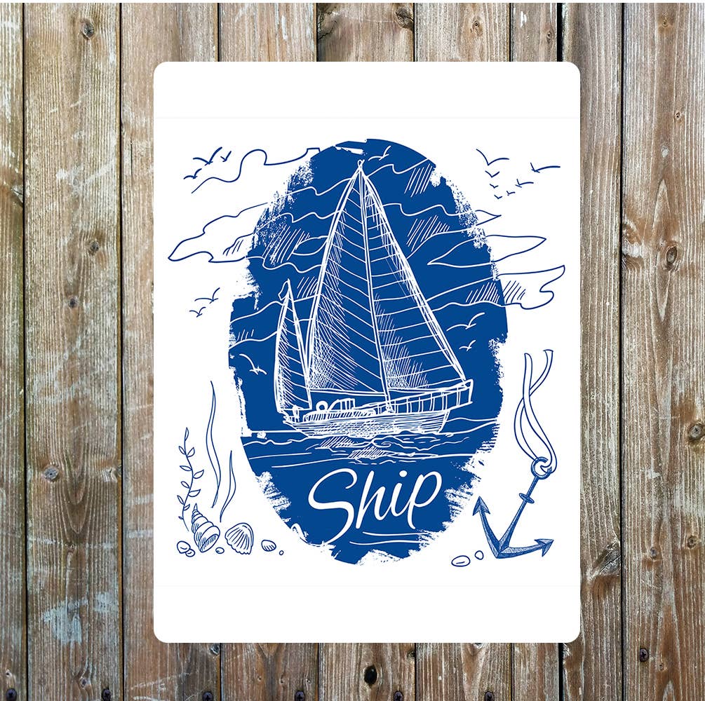 Sailing sea art Metal Wall Sign