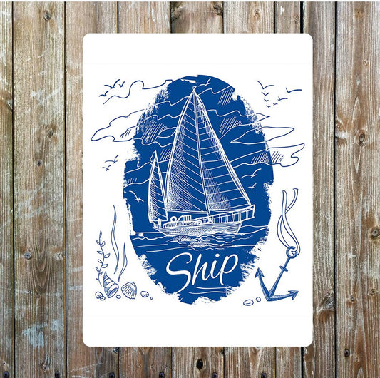 Sailing sea art Metal Wall Sign