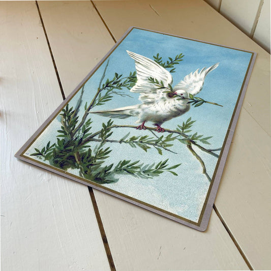 Vintage Christmas Dove | Metal Wall Tin Sign
