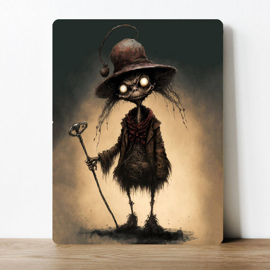 Monster Grim Reaper Spooky Halloween | Metal Sign Plaque