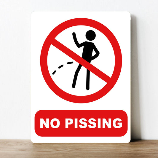 Warning Sign No Pissing | Metal Sign Plaque