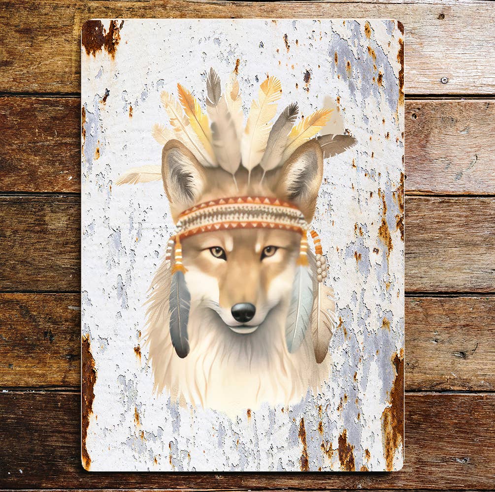 Coyote Wildlife Nature Lifestyle | Metal Sign Plaque