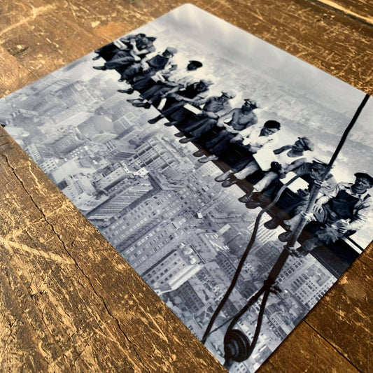 Men On The Girder | Metal Advertising Wall Sign