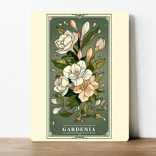 Gardenia Flower Vintage | Metal Sign Plaque