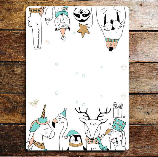 Christmas animal cartoon Wall | Metal Sign Plaque
