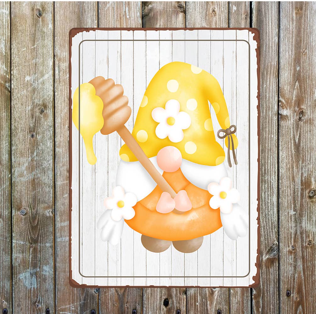 Gnome summer art | Metal Wall Sign