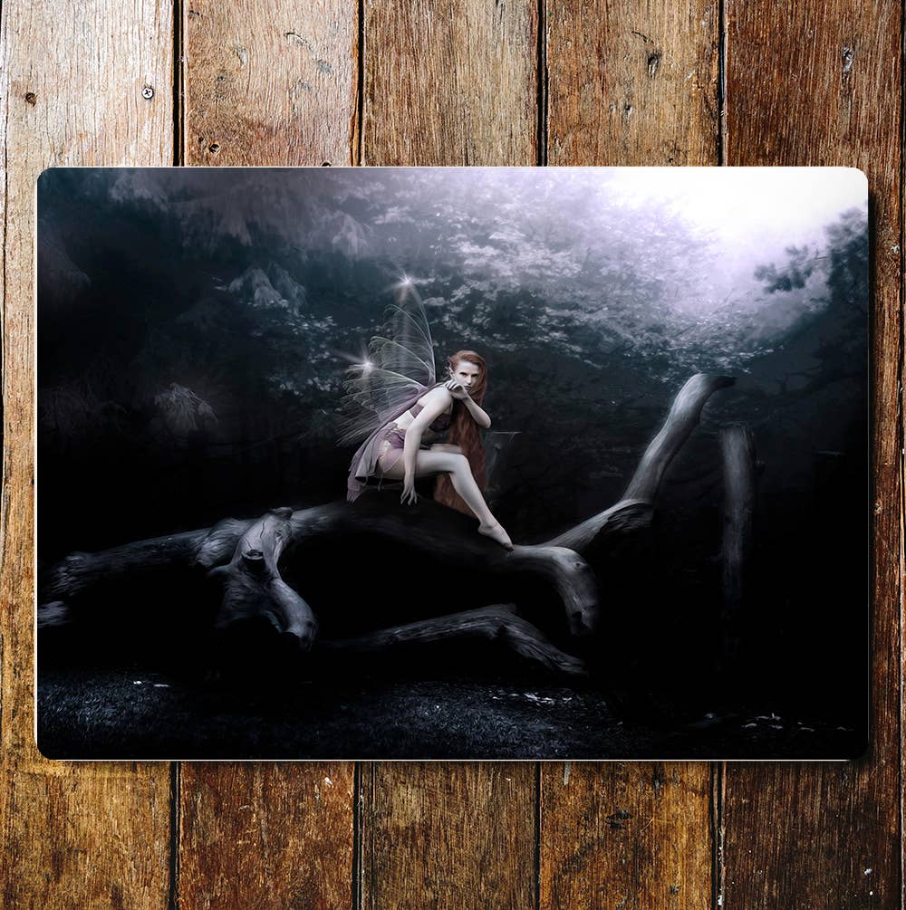 Dead of Night Forest Fairy Art | Metal Sign Plaque