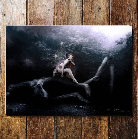 Dead of Night Forest Fairy Art | Metal Sign Plaque